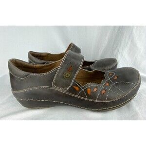 L'Artiste Spring Step Leather Mary Jane Shoes Womens Size 42 Brown Dadra Comfort
